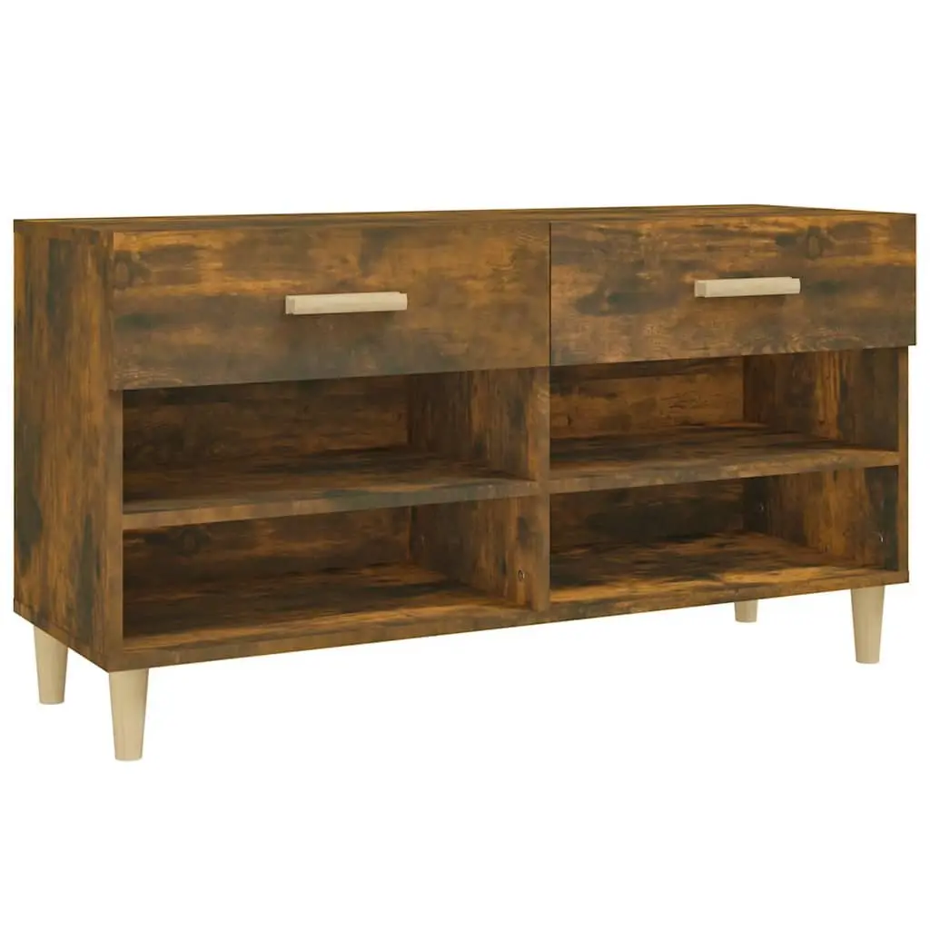 Shoe Cabinet with Drawers and Compartments Brown 102 x 35 x 55 cm Storage Organiser Furniture