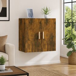 Wall Cabinet Smoked Oak 60x30x60 cm Storage Floating Hanging Living Room