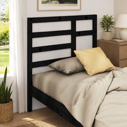 Upgrade Your Space with a Black Wooden Bed Headboard
