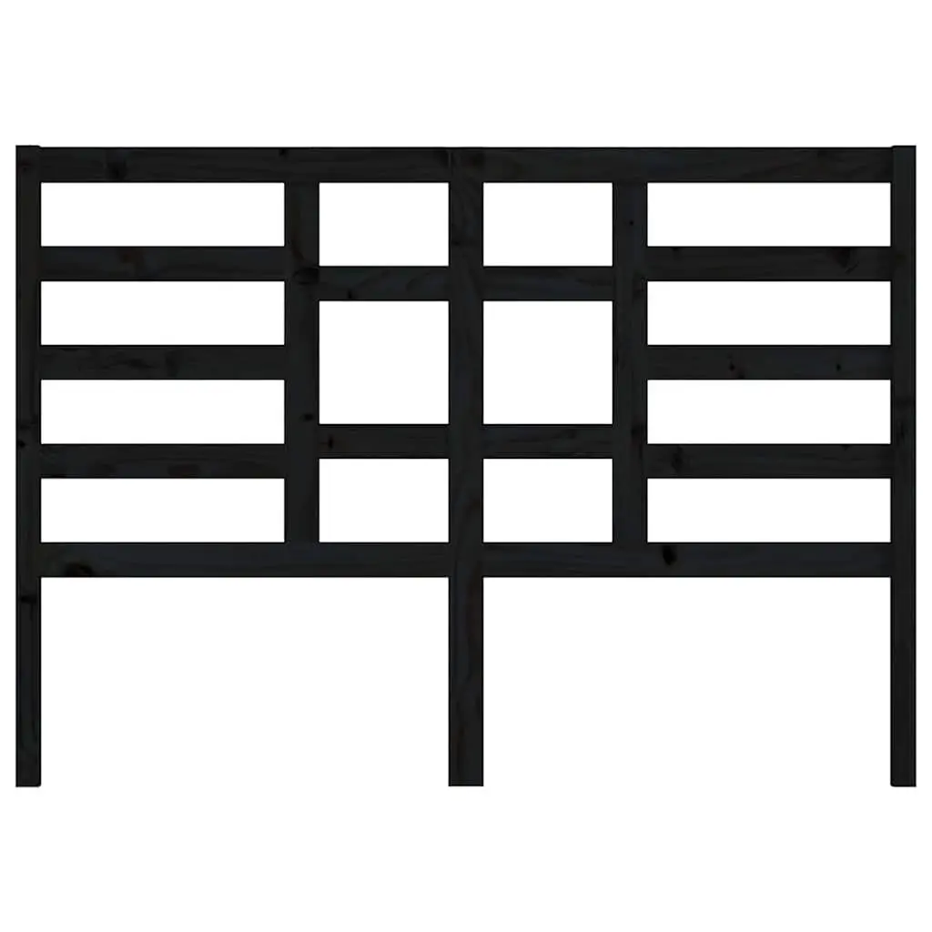 Black Solid Wood Bed Headboard