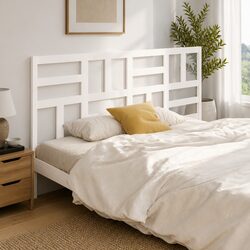 Your New 186cm White Wooden Bed Headboard in Pine Wood