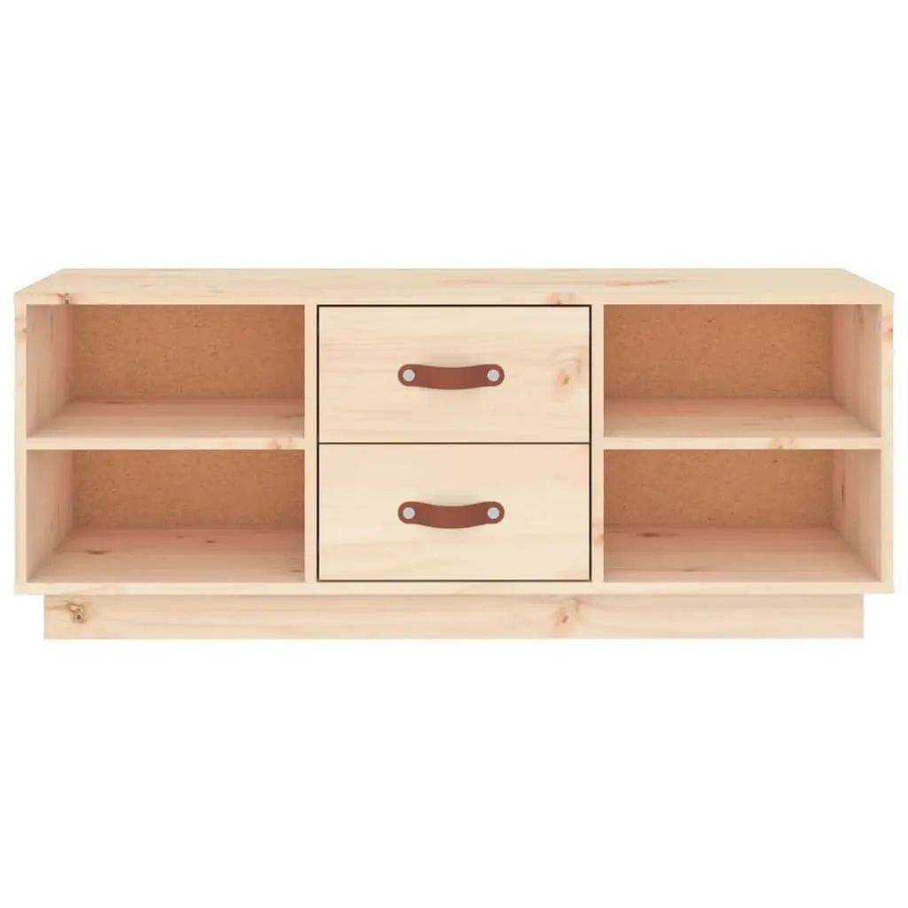 TV Cabinet 100x34x40 cm Solid Pine Wood Media Unit Living Room Storage