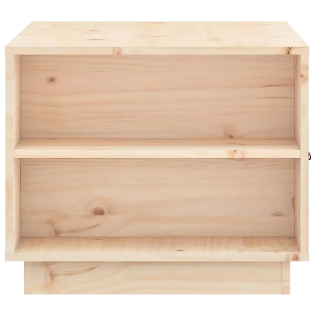 Coffee Table 100x50x41 cm Brown Solid Pine Wood Storage Compartment Shelves