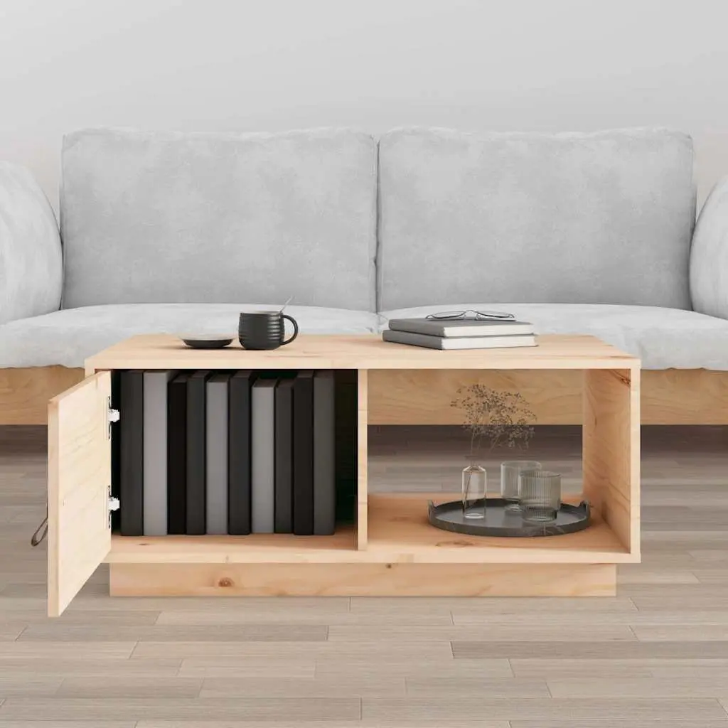 Coffee Table 80x50x35.5 cm with Storage Compartments Modern Living Room