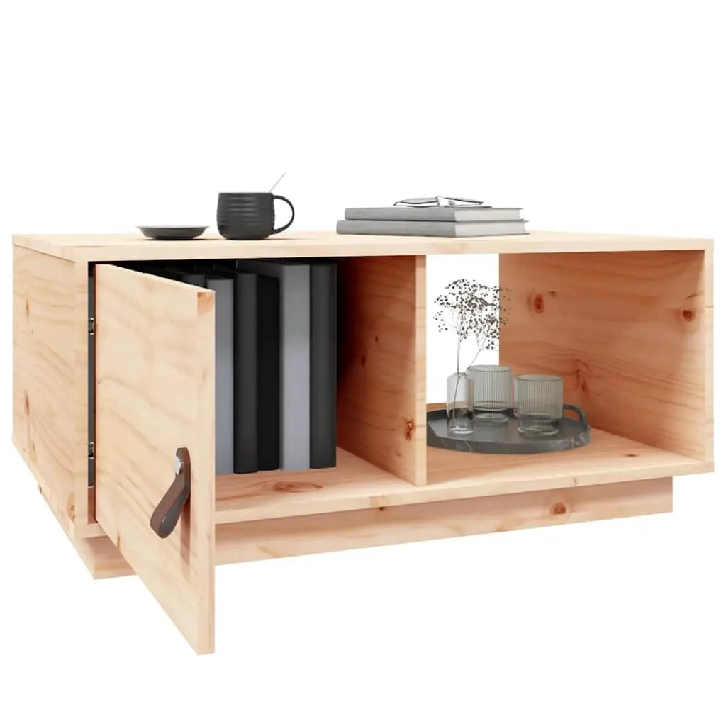 Coffee Table 80x50x35.5 cm with Storage Compartments Modern Living Room