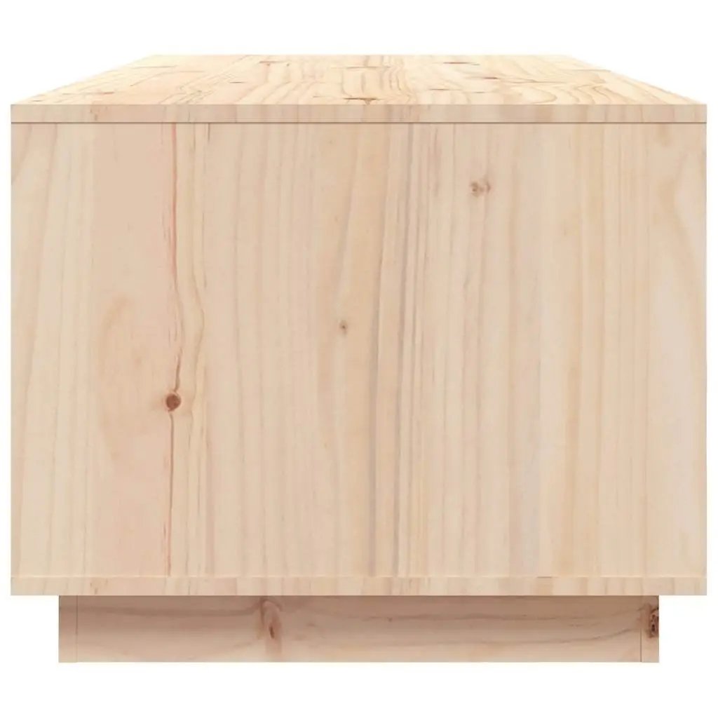 Solid Pine Wood Coffee Table with Shelves and Drawers Brown 100x50x41 cm
