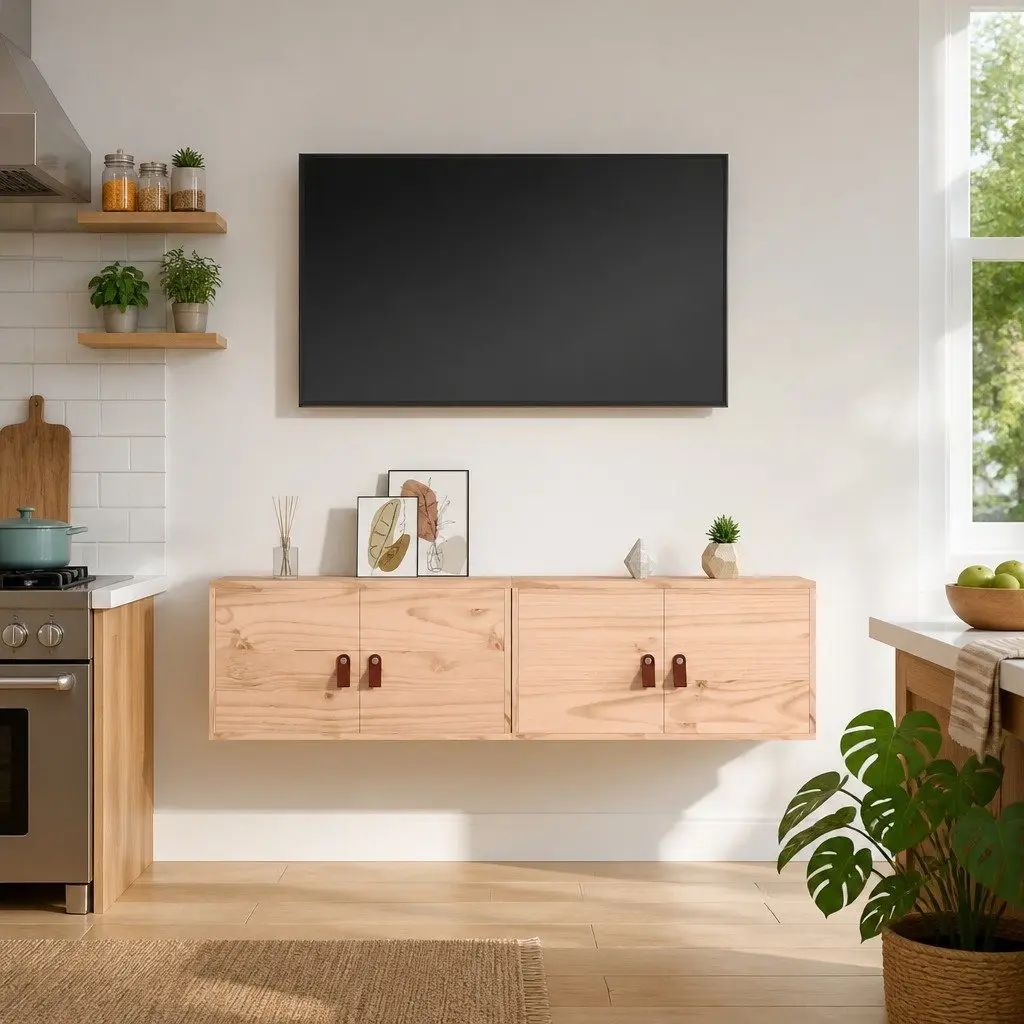 Wall Cabinets 2 pcs 60x30x30 cm Solid Pine Wood Storage Shelves Brown