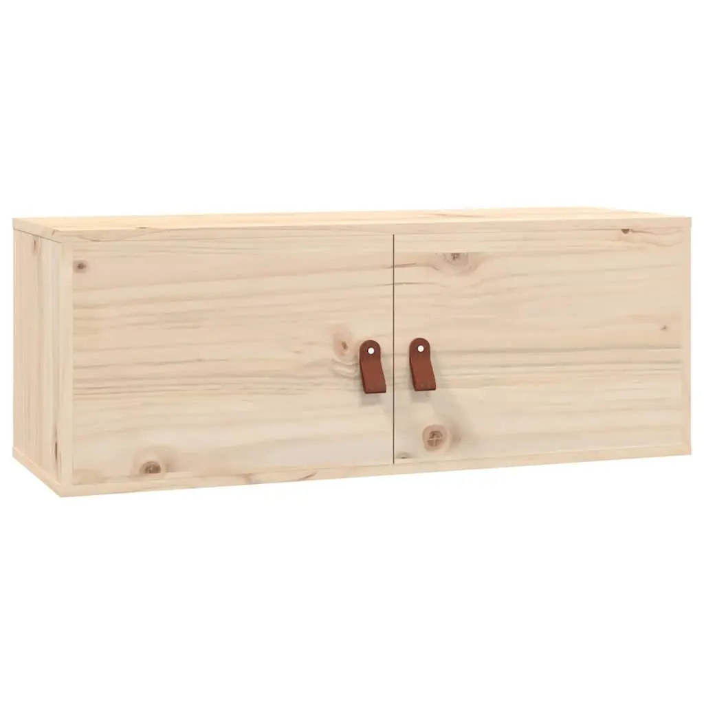Wall Cabinet 80x30x30 cm Brown Solid Pine Wood Storage Hanging Shelf Organizer
