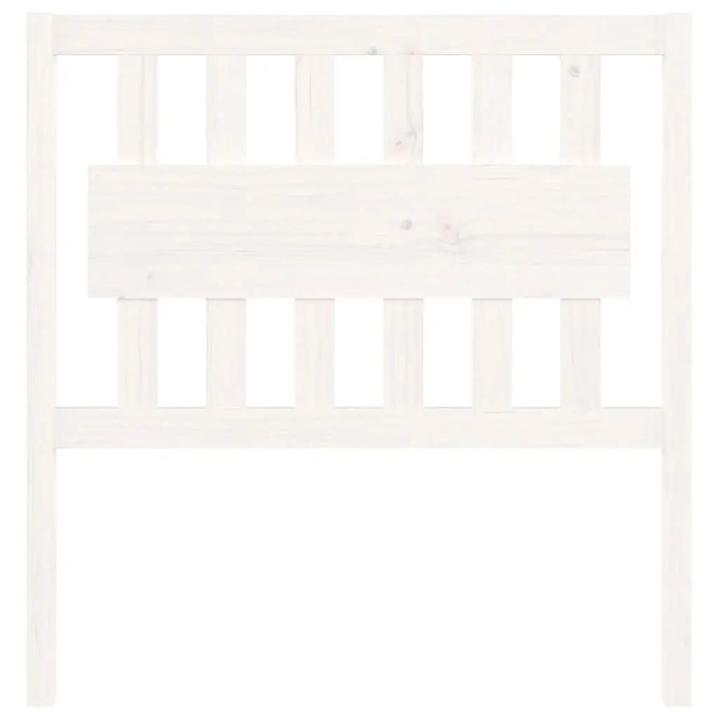 Bed Headboard 95.5 cm White Solid Pine Wood Rustic Bedroom Furniture