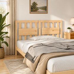 Your New Pine Wooden Bed Headboard 140.5 cm in Brown