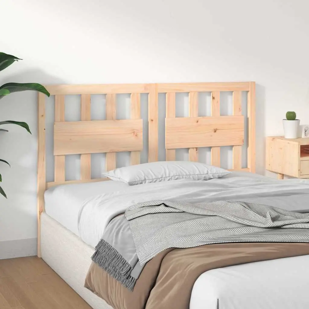 Pine Wooden Bed Headboard 140.5 cm in Brown