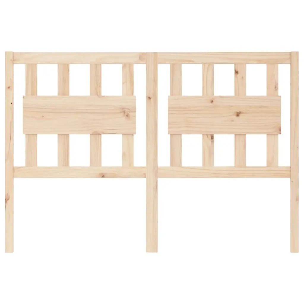 Pine Wooden Bed Headboard 140.5 cm in Brown