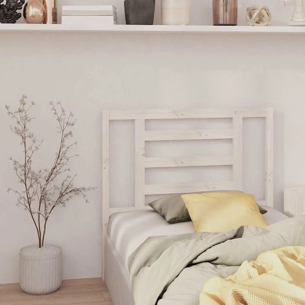 White Solid Pine Bed Headboard