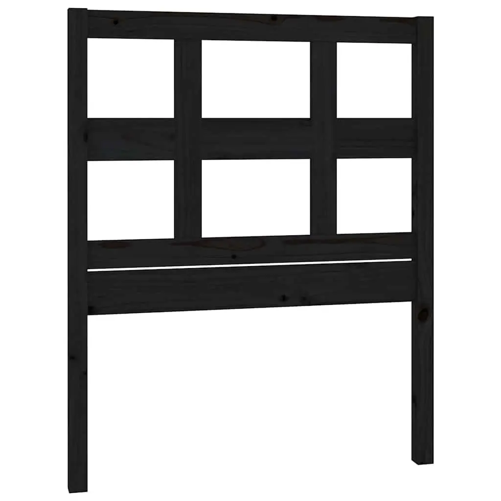 Bed Headboard Black 95.5cm Solid Pine Wood Rustic Bedroom Furniture Backrest