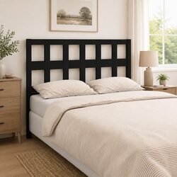 Your Ideal Black Pine Headboard - 185.5cm for Comfort