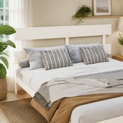 White Solid Wood Bed Headboard 184cm Bedroom Furniture Backrest Support