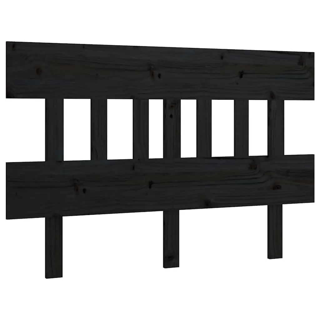 Black Bed Headboard, 183.5 cm Solid Pine