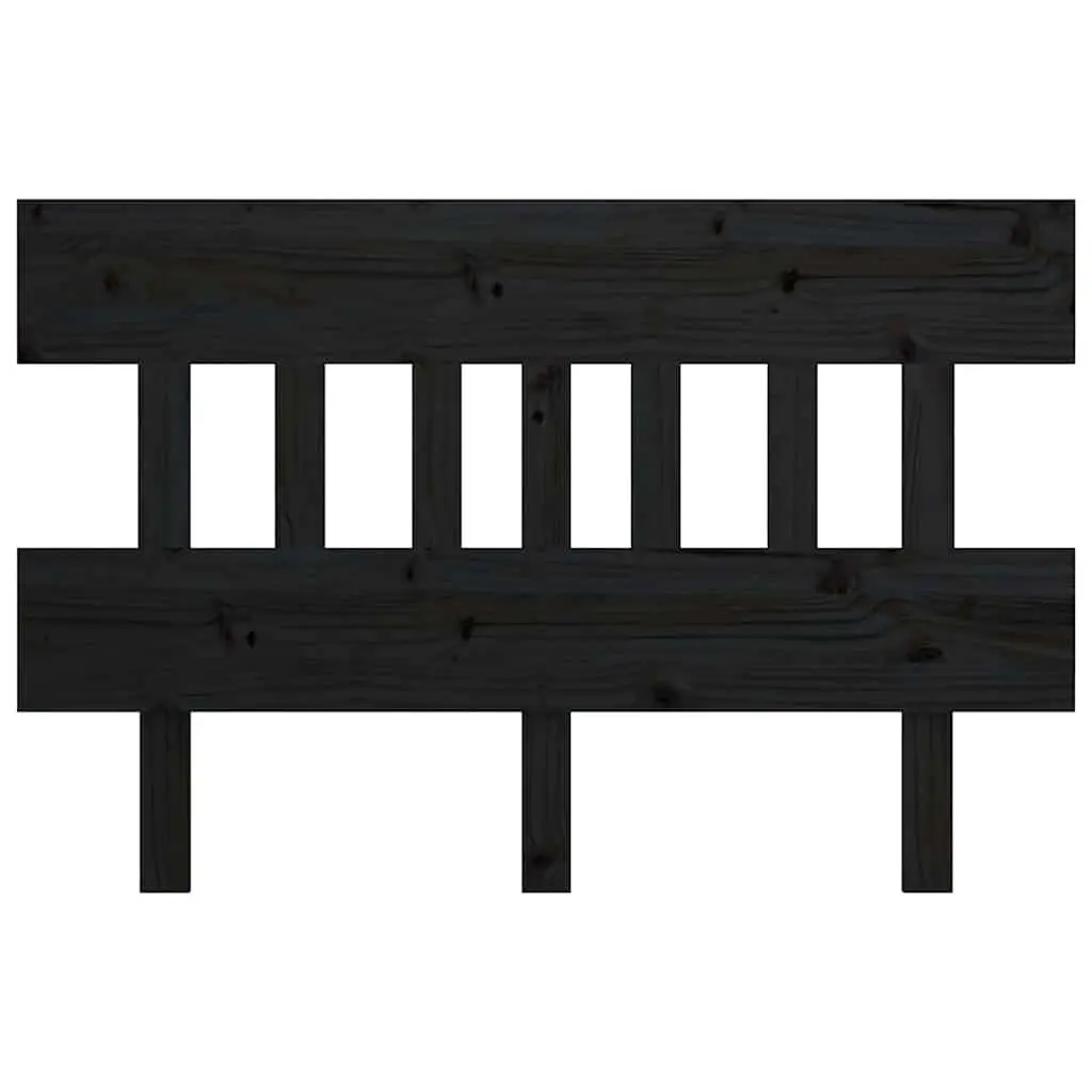 Black Bed Headboard, 183.5 cm Solid Pine