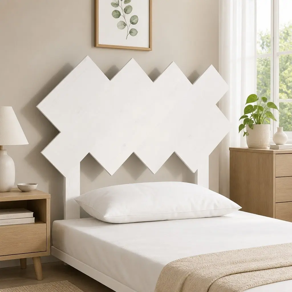 White 92cm Solid Pine Bed Headboard
