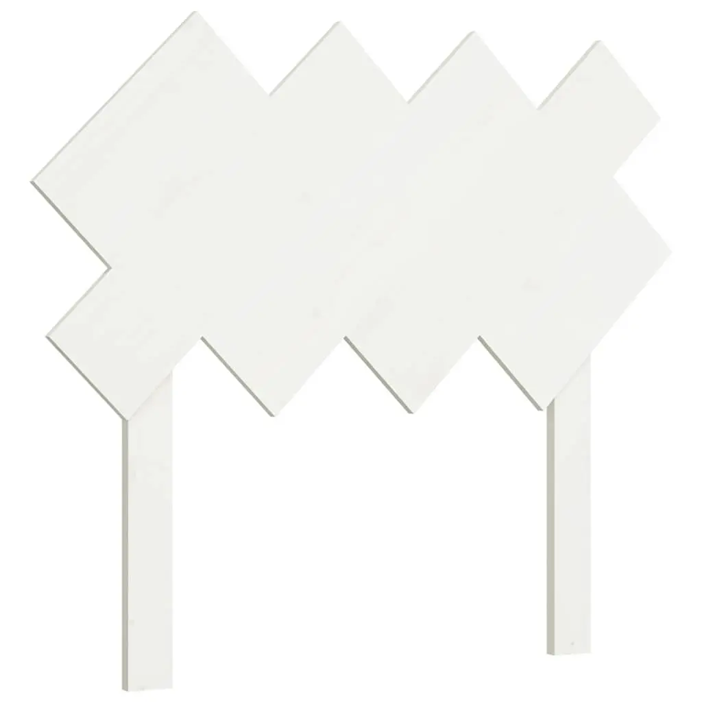 White 92cm Solid Pine Bed Headboard