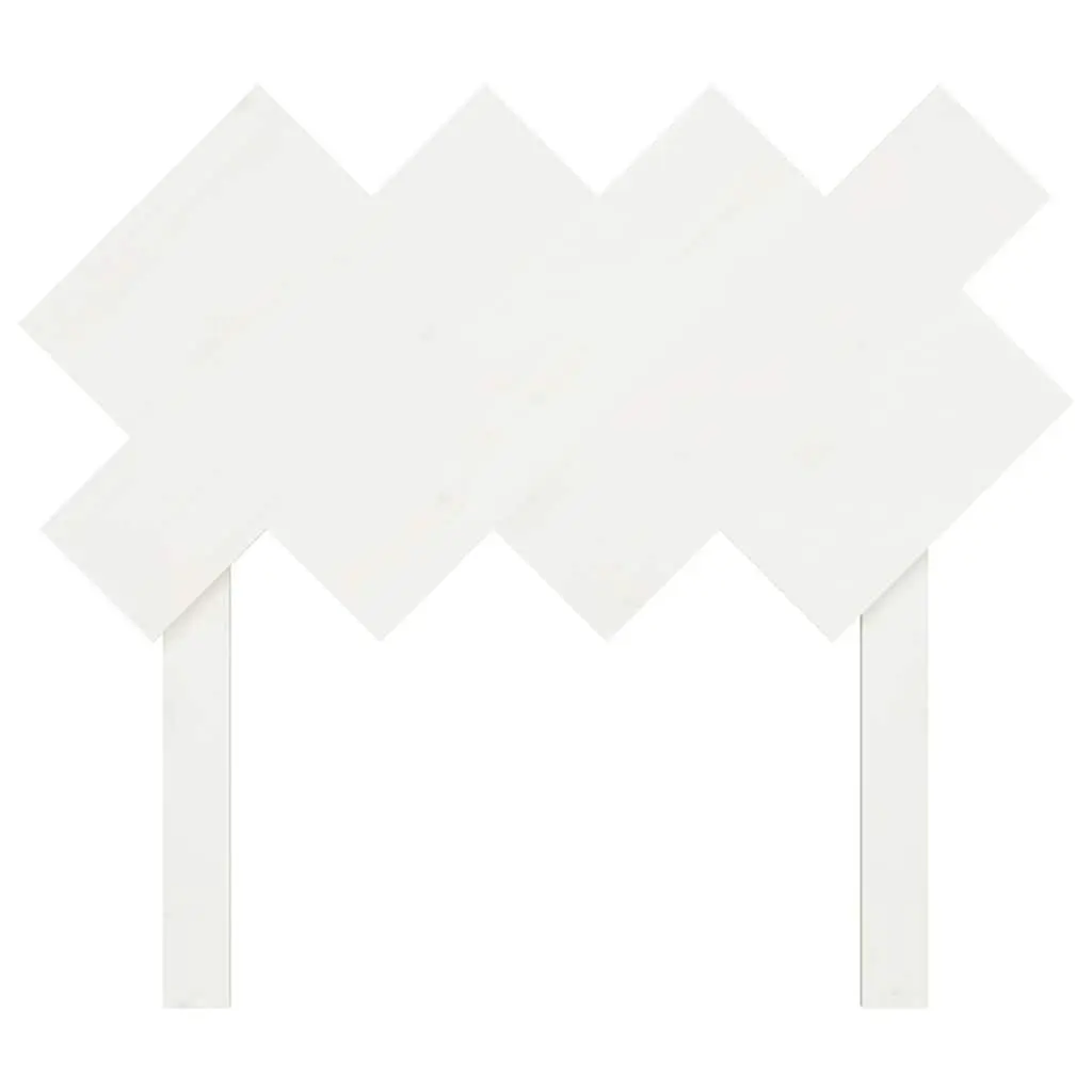 White 92cm Solid Pine Bed Headboard