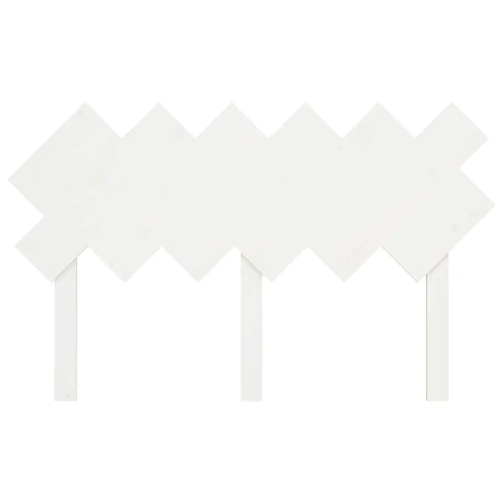 Bed Headboard White 132 cm Solid Pine Wood Wall Mount