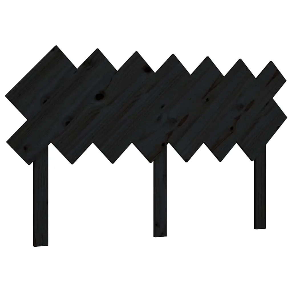 Bed Headboard Rustic Black 151.5 cm Solid Pine Wood