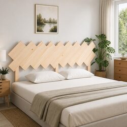 Bed Headboard 178cm Wooden Pine Brown Bedroom Furniture Rustic Design