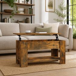 Your Friendly Smoked Oak Lift-Top Coffee Table