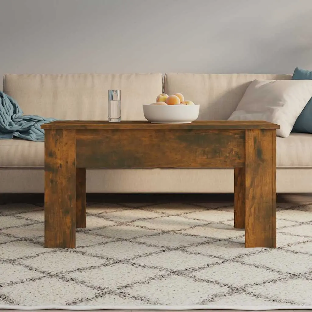 Lift Top Coffee Table Brown Engineered Wood 101 x 49 x 52 cm