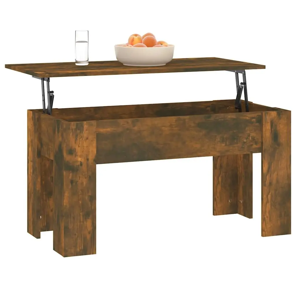 Lift Top Coffee Table Brown Engineered Wood 101 x 49 x 52 cm