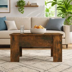 Coffee Table Lift Top Engineered Wood Storage Compartment Modern Living Room