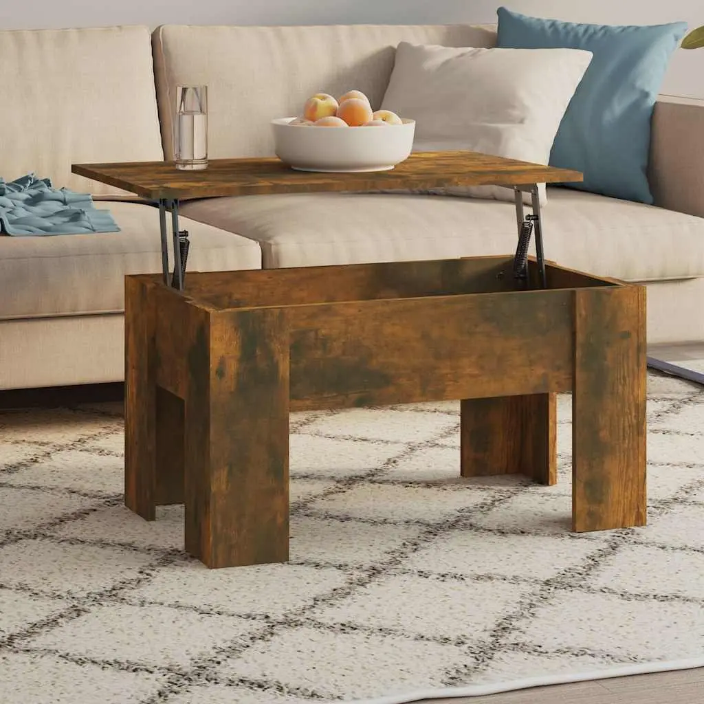 Coffee Table Lift Top Engineered Wood Modern 79 x 49 x 41 cm