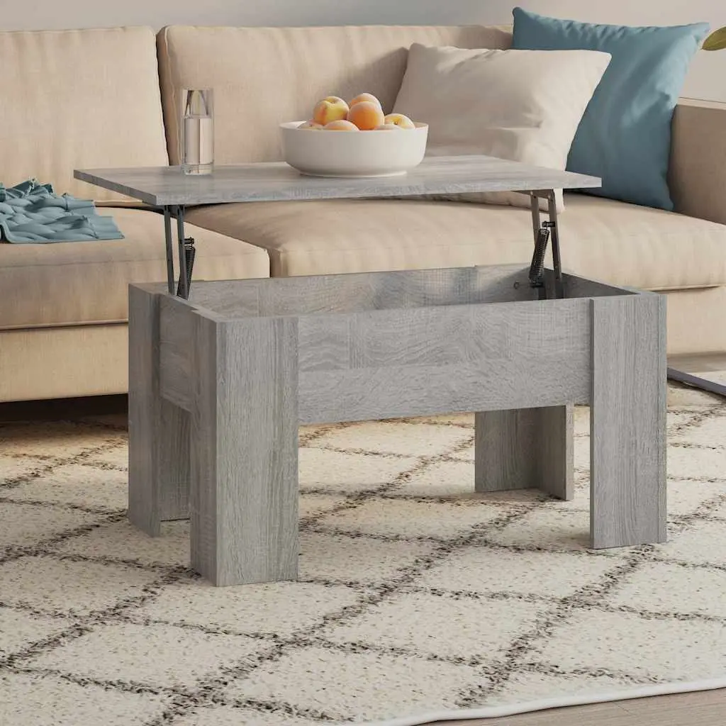 Coffee Table Lift-Top Grey Sonoma Storage 79L x 49W x 41H cm