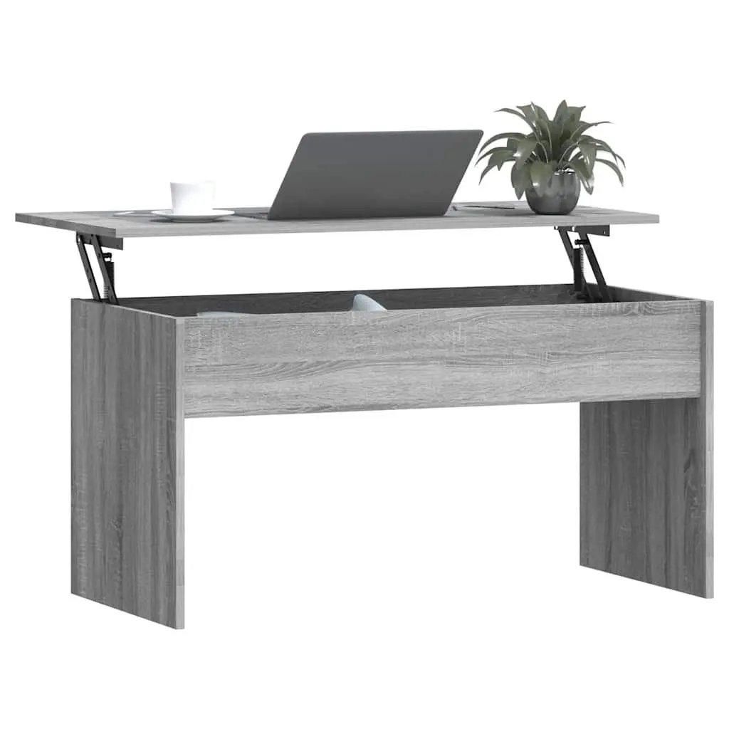 Coffee Table Lift Top Grey Sonoma Storage Compartment Living Room Furniture