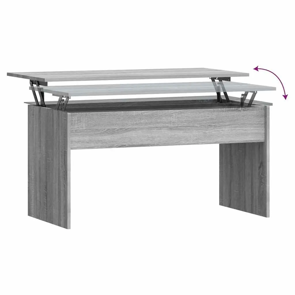 Coffee Table Lift Top Grey Sonoma Storage Compartment Living Room Furniture