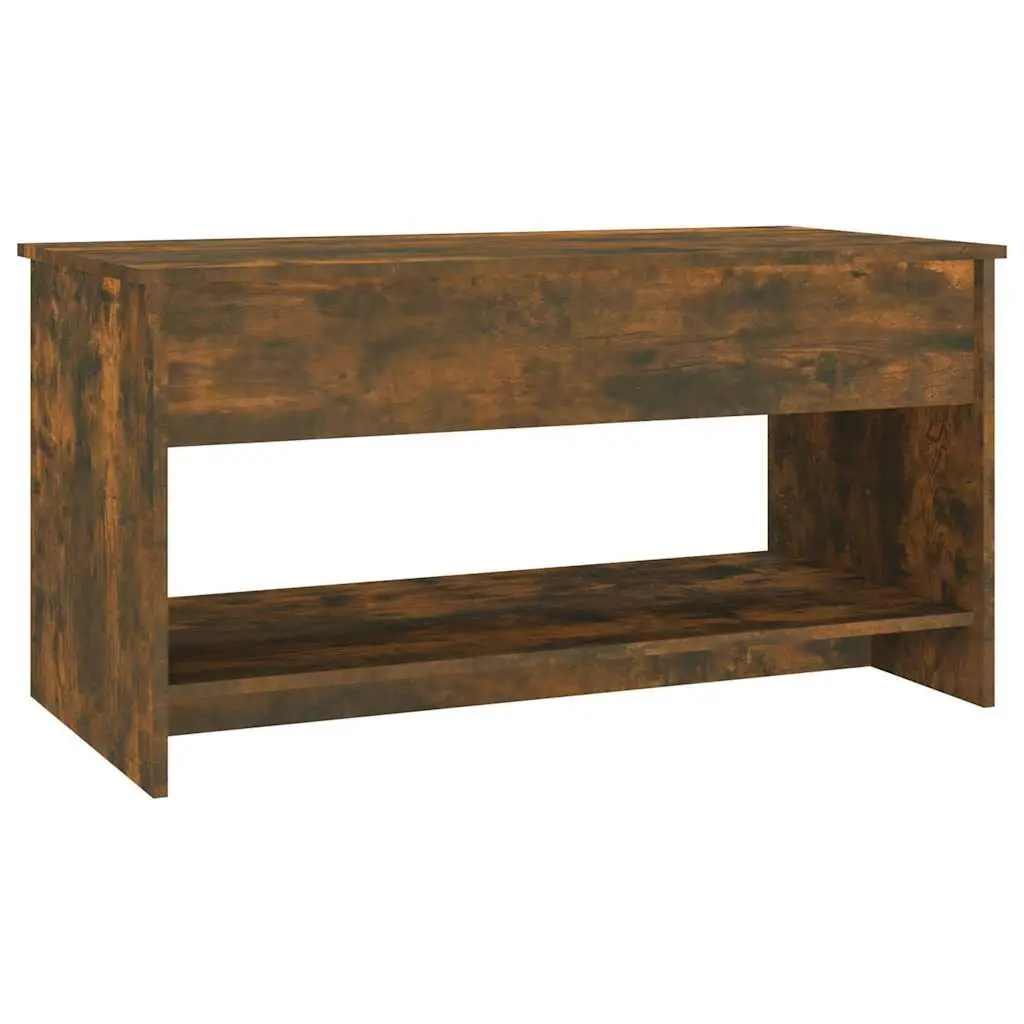 Lift-Top Coffee Table with Hidden Storage Brown Engineered Wood 102x50x52.5cm