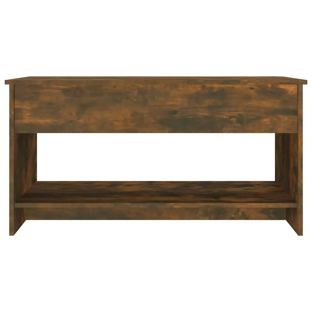 Lift-Top Coffee Table with Hidden Storage Brown Engineered Wood 102x50x52.5cm