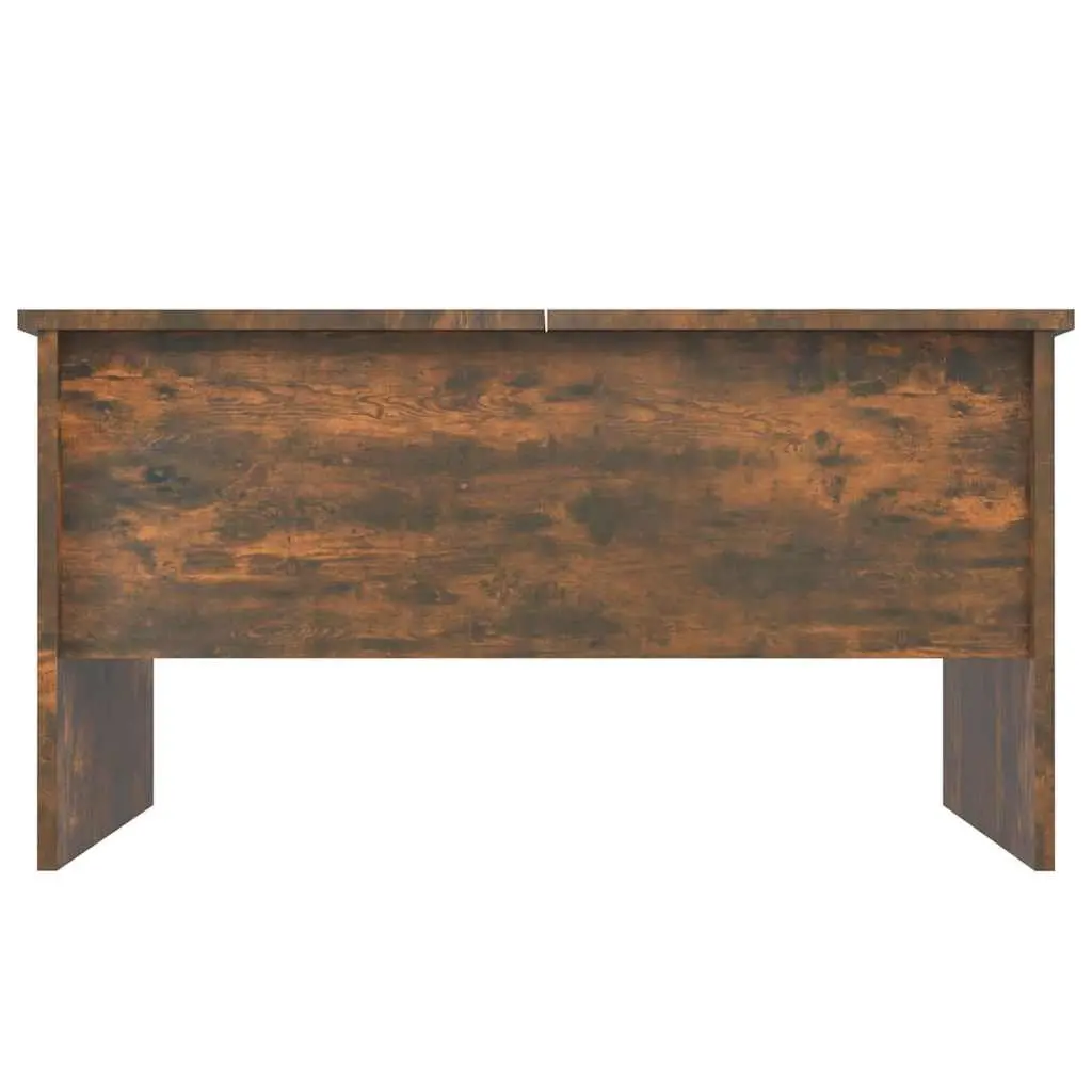 Lift-Top Coffee Table with Storage Compartments Engineered Wood Brown 80cm Length 50cm Width 42.5cm Height