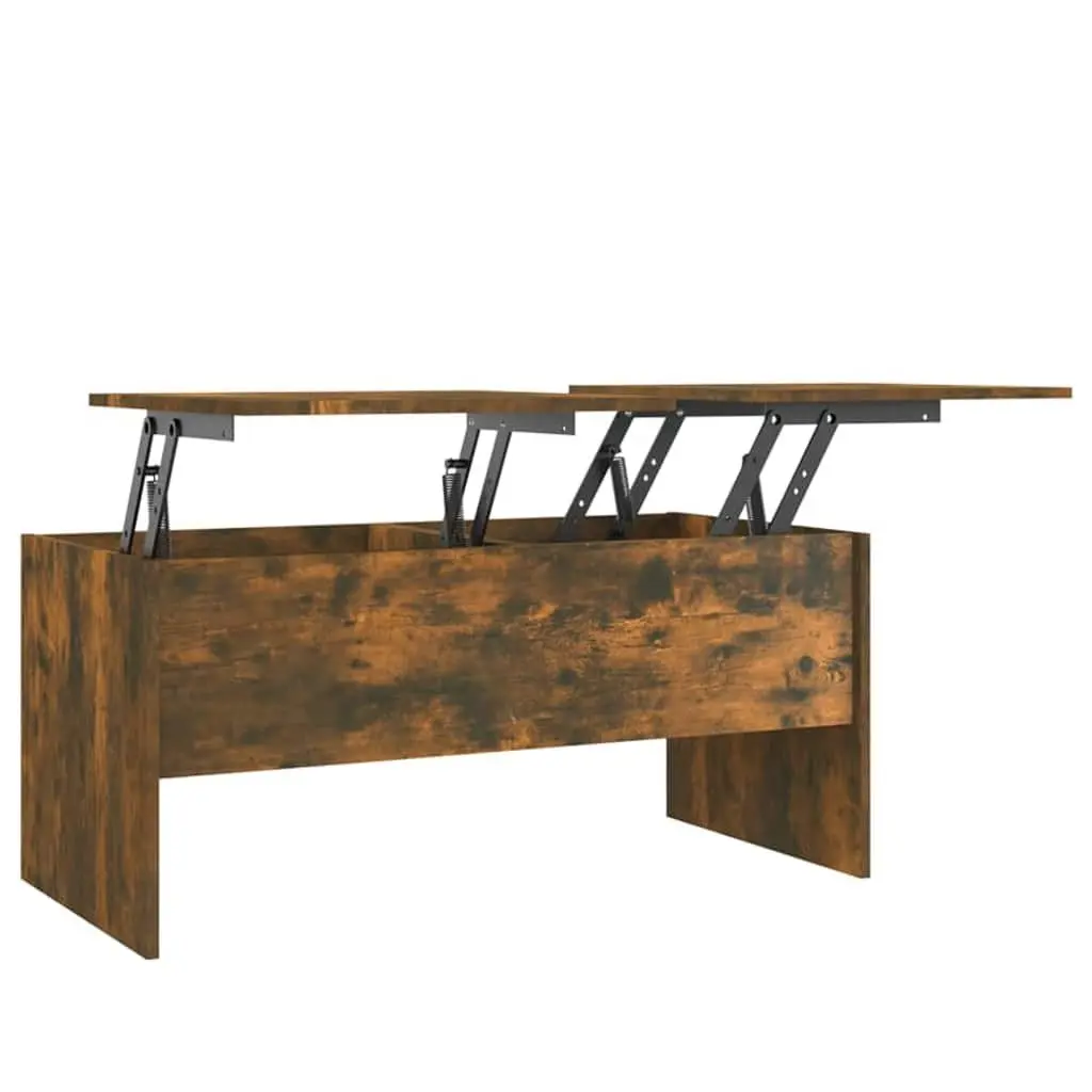 Coffee Table Lift-Top Storage Compartments Modern Brown 102 x 50.5 x 46.5 cm