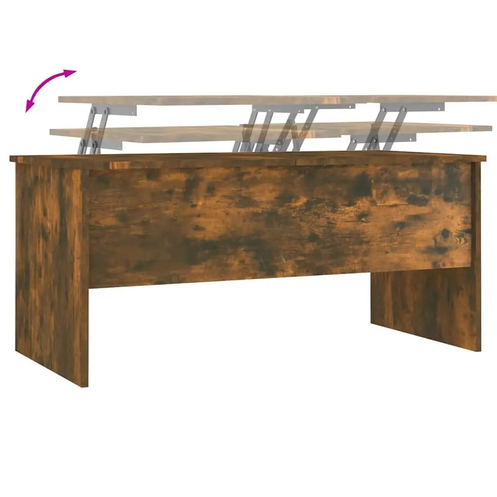 Coffee Table Lift-Top Storage Compartments Modern Brown 102 x 50.5 x 46.5 cm