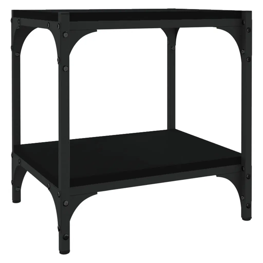 TV Cabinet Industrial Style Black 40x33x41 cm with Shelves