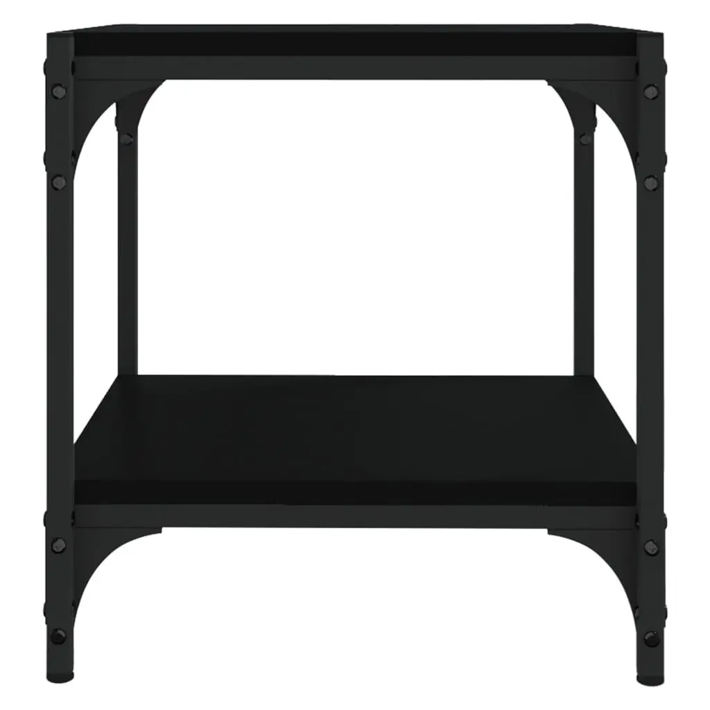 TV Cabinet Industrial Style Black 40x33x41 cm with Shelves