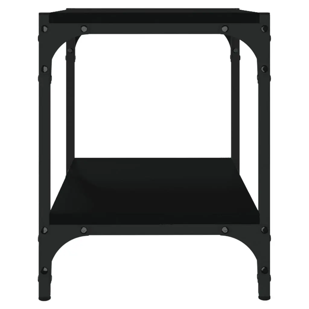 TV Cabinet Industrial Style Black 40x33x41 cm with Shelves