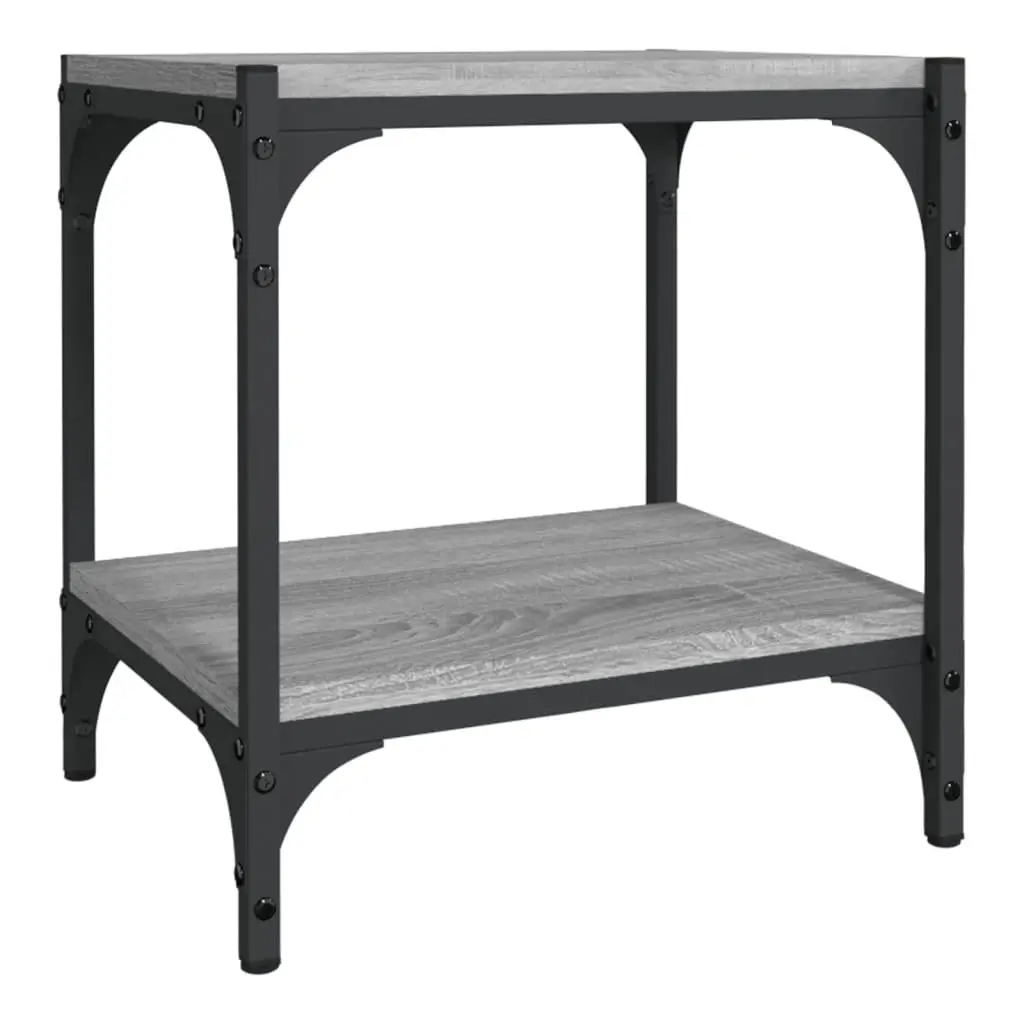 TV Cabinet Industrial Style Grey 40x33x41cm Living Room Storage Unit