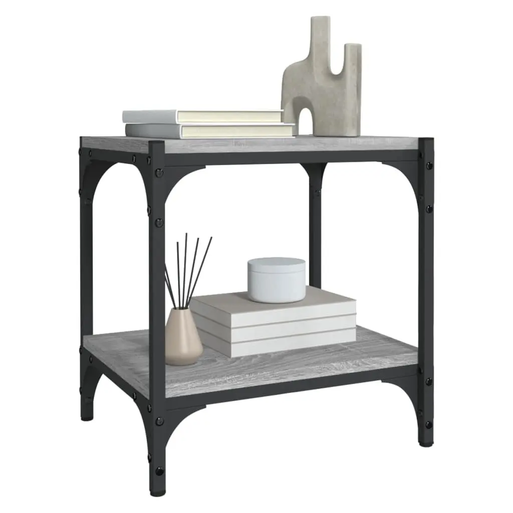 TV Cabinet Industrial Style Grey 40x33x41cm Living Room Storage Unit