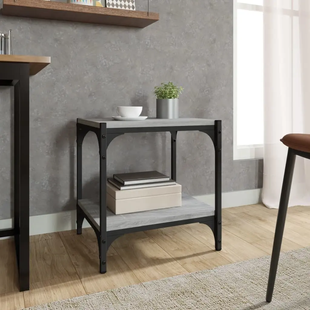 TV Cabinet Industrial Style Grey 40x33x41cm Living Room Storage Unit