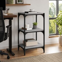 Book Cabinet Grey Sonoma 40x33x70.5 cm Storage Shelves Industrial Style