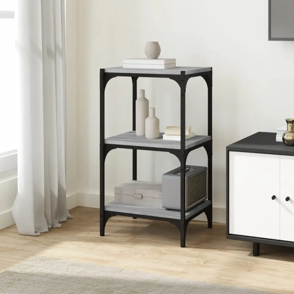 Book Cabinet Grey Sonoma Industrial Style 40x33x70.5 cm