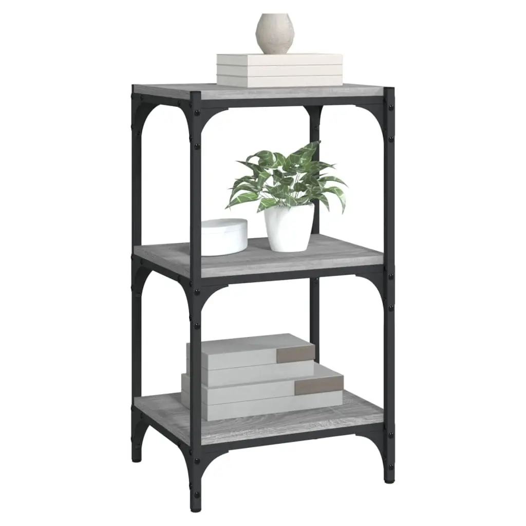 Book Cabinet Grey Sonoma Industrial Style 40x33x70.5 cm